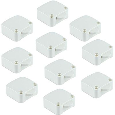 Emuca 5070915 Kontaktschalter für Möbeltür, 2 Positionen ON-OFF, Set Weiß, 10 Stück Emuca 5070915 Kontaktschalter für Möbeltür, 2 Positionen ON-OFF, Set Weiß, 10 Stück
