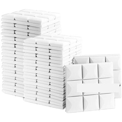 ZythrXLate akustikpaneele 24 Pcs Sound Absorbing Panel Acoustic Soundproofing Foam KTV Wall Panels Absorcion for Door für Wand,Decke,Tür(MGT-White,Medium Density) ZythrXLate akustikpaneele 24 Pcs Sound Absorbing Panel Acoustic Soundproofing Foam KTV Wall Panels Absorcion for Door für Wand,Decke,Tür(MGT-White,Medium Density)