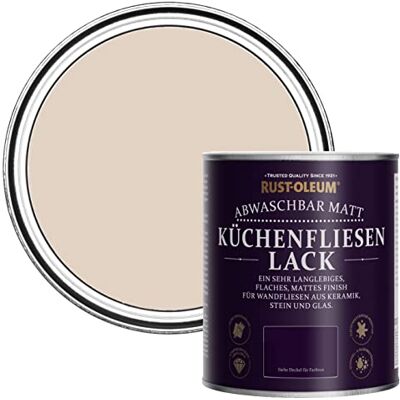 Rust-Oleum abwaschbare Küchenfliesenlack in hellrosa mit Matt Finish Selbstgestrickt 750ML Rust-Oleum abwaschbare Küchenfliesenlack in hellrosa mit Matt Finish Selbstgestrickt 750ML