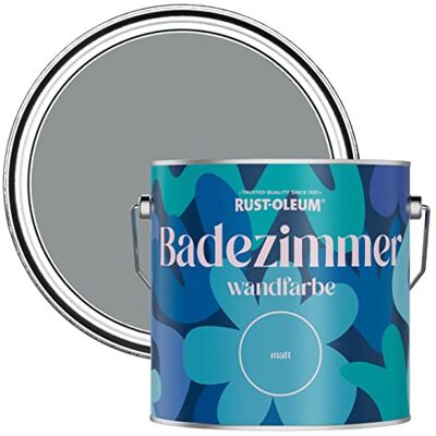 Rust-Oleum grau feuchtigkeitsresistente Badezimmerwandfarbe Matt Finish Anthrazit Medium 2,5 litres Rust-Oleum grau feuchtigkeitsresistente Badezimmerwandfarbe Matt Finish Anthrazit Medium 2,5 litres