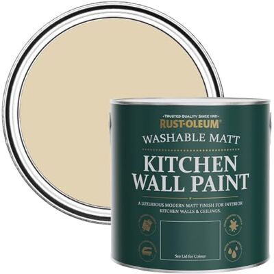 Rust-Oleum abwaschbare matte, geruchsarme beige Küchenwandfarbe Sandgelb 2,5 Litres Rust-Oleum abwaschbare matte, geruchsarme beige Küchenwandfarbe Sandgelb 2,5 Litres