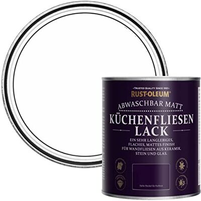 Rust-Oleum abwaschbare Küchenfliesenlack in weiß mit Matt Finish Baumwolle 750ML Rust-Oleum abwaschbare Küchenfliesenlack in weiß mit Matt Finish Baumwolle 750ML