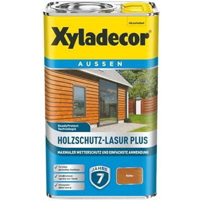 Xyladecor Holzschutz-Lasur Plus, Maximaler Wetterschutz und einfachste Anwendung, Kiefer, 2,5 l Xyladecor Holzschutz-Lasur Plus, Maximaler Wetterschutz und einfachste Anwendung, Kiefer, 2,5 l
