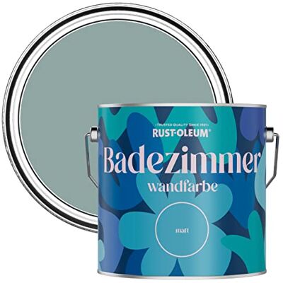 Rust-Oleum blau feuchtigkeitsresistente Badezimmerwandfarbe Matt Finish Greshamblau 2,5 litres Rust-Oleum blau feuchtigkeitsresistente Badezimmerwandfarbe Matt Finish Greshamblau 2,5 litres