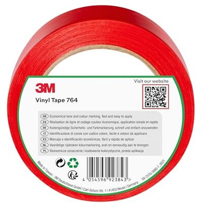 3M PVC-Klebeband 764i, rot, 50 mm x 33 m, Rot 3M PVC-Klebeband 764i, rot, 50 mm x 33 m, Rot
