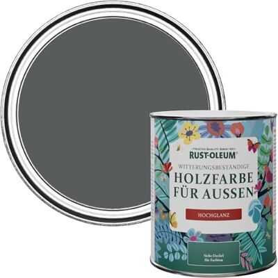Rust-Oleum Gartenfarbe, schimmelresistent, hochglanz, 750 ml, Graphit Rust-Oleum Gartenfarbe, schimmelresistent, hochglanz, 750 ml, Graphit