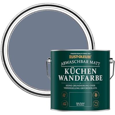 Rust-Oleum abwaschbare matte, geruchsarme blau Küchenwandfarbe Hush 2,5 Litres Rust-Oleum abwaschbare matte, geruchsarme blau Küchenwandfarbe Hush 2,5 Litres