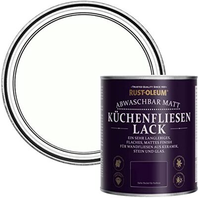 Rust-Oleum abwaschbare Küchenfliesenlack in weiß mit Matt Finish Kalkweiß 750ML Rust-Oleum abwaschbare Küchenfliesenlack in weiß mit Matt Finish Kalkweiß 750ML