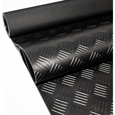 ANRO Gummimatte Riffelmatte Meterware 3mm Riffelblech Gummiläufer Riffelblechmatte als Werkstattboden, Bodenbelag, Werkbank Auflage, Gummi Matte für Anhänger, Garage Schwarz 290 x 100cm ANRO Gummimatte Riffelmatte Meterware 3mm Riffelblech Gummiläufer Riffelblechmatte als Werkstattboden, Bodenbelag, Werkbank Auflage, Gummi Matte für Anhänger, Garage Schwarz 290 x 100cm