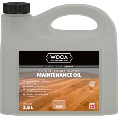 WOCA Denmark Maintenance Oil Pflegeöl Weiß 2,5 L Pflegeöl für Parkett & Holz im Innenbereich WOCA Denmark Maintenance Oil Pflegeöl Weiß 2,5 L Pflegeöl für Parkett & Holz im Innenbereich