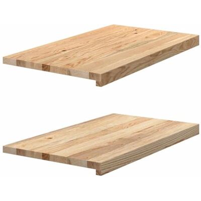vidaXL Fensterbänke 2 STK. Unbehandelt 70x40x2 cm Massivholz Eiche vidaXL Fensterbänke 2 STK. Unbehandelt 70x40x2 cm Massivholz Eiche