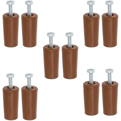 Amig 10er-Pack Anschläge für Rollläden Stoßdämpfer mit M5-Rostschutzschraube und Außenunterlegscheibe Wetterbeständig Länge: 40 mm Braun Amig 10er-Pack Anschläge für Rollläden Stoßdämpfer mit M5-Rostschutzschraube und Außenunterlegscheibe Wetterbeständig Länge: 40 mm Braun