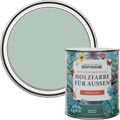 Rust-Oleum Holzfarbe Für Aussen, Wetterschutz, Seidenglanz, 750 ml, Pastellgrün Rust-Oleum Holzfarbe Für Aussen, Wetterschutz, Seidenglanz, 750 ml, Pastellgrün