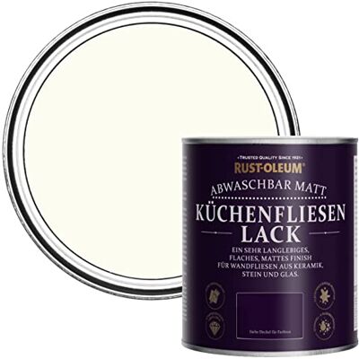 Rust-Oleum abwaschbare Küchenfliesenlack in weiß mit Matt Finish Porzellan 750ML Rust-Oleum abwaschbare Küchenfliesenlack in weiß mit Matt Finish Porzellan 750ML
