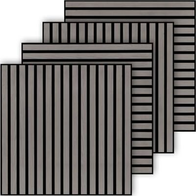 dedeco Akustikpaneel Standard 4er-Set Farbe Grey Oak Schallabsorption, Lärmschutz, Wandverkleidung & Deckenpaneel Holzoptik, Schalldämmung, Akustikverbesserung Dekoratives Design, Raumakustik dedeco Akustikpaneel Standard 4er-Set Farbe Grey Oak Schallabsorption, Lärmschutz, Wandverkleidung & Deckenpaneel Holzoptik, Schalldämmung, Akustikverbesserung Dekoratives Design, Raumakustik