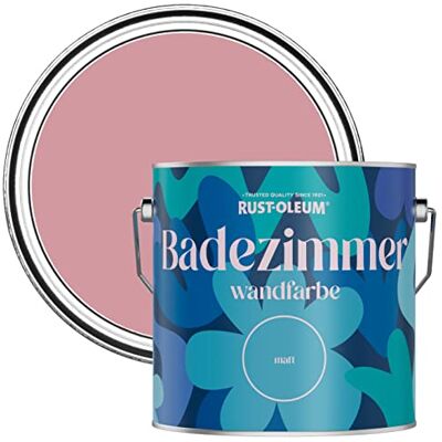 Rust-Oleum rosa feuchtigkeitsresistente Badezimmerwandfarbe Matt Finish Altrosa 2,5 litres Rust-Oleum rosa feuchtigkeitsresistente Badezimmerwandfarbe Matt Finish Altrosa 2,5 litres