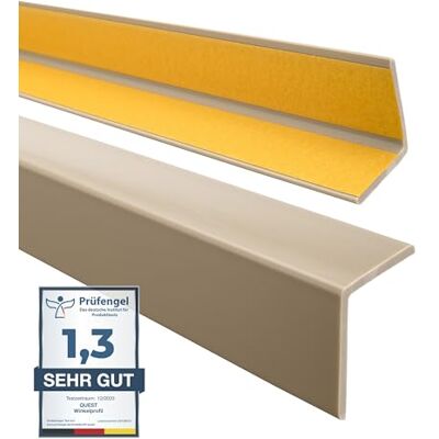 Garmin Winkelprofil PVC 35x35 mm selbstklebend Beige, 275 cm Elastischer Eckschutz & Abschlussleiste, für Wand-, Möbel- & Türkanten, feuchtigkeitsbeständig, leicht zu montieren Garmin Winkelprofil PVC 35x35 mm selbstklebend Beige, 275 cm Elastischer Eckschutz & Abschlussleiste, für Wand-, Möbel- & Türkanten, feuchtigkeitsbeständig, leicht zu montieren