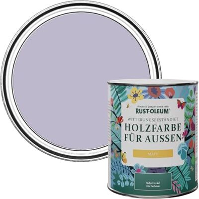 Rust-Oleum Holzfarbe Für Aussen, Wetterschutz, Matt, 750 ml, Blauregen Rust-Oleum Holzfarbe Für Aussen, Wetterschutz, Matt, 750 ml, Blauregen