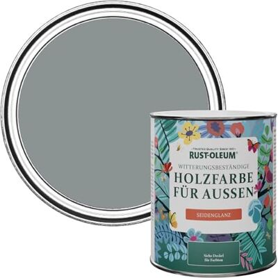 Rust-Oleum Holzfarbe Für Aussen, Wetterschutz, Seidenglanz, 750 ml, Blaugrau Rust-Oleum Holzfarbe Für Aussen, Wetterschutz, Seidenglanz, 750 ml, Blaugrau