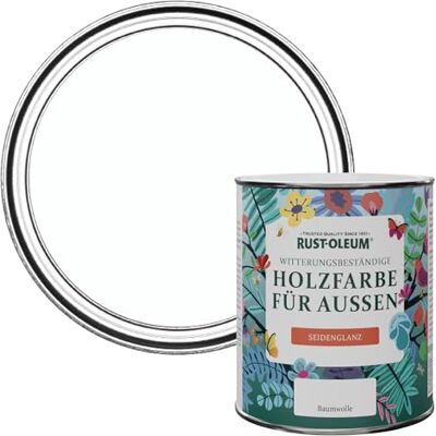 Rust-Oleum Holzfarbe Für Aussen, Wetterschutz, Seidenglanz, 750 ml, Baumwolle Rust-Oleum Holzfarbe Für Aussen, Wetterschutz, Seidenglanz, 750 ml, Baumwolle