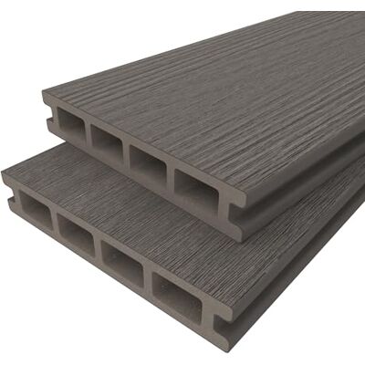 Gartenwelt Riegelsberger WPC Terrassendiele Silver Grey 25×140 mm 180 cm Co-Extrusion Oberfläche Ummanteltes Hohlprofil Farbstabil, pflegeleicht & wasserabweisend Gartenwelt Riegelsberger WPC Terrassendiele Silver Grey 25×140 mm 180 cm Co-Extrusion Oberfläche Ummanteltes Hohlprofil Farbstabil, pflegeleicht & wasserabweisend