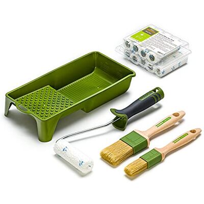 Colorus Lasur Set 13 TLG 10x Mikrofaser Farbroller 10 cm für Lasuren Set mit 10 Mikrofaser-Rollern, Pinseln, Farbwanne und 2K Edelstahl-Bügel für Holzlasuren, Holzöle und Grundierungen Colorus Lasur Set 13 TLG 10x Mikrofaser Farbroller 10 cm für Lasuren Set mit 10 Mikrofaser-Rollern, Pinseln, Farbwanne und 2K Edelstahl-Bügel für Holzlasuren, Holzöle und Grundierungen