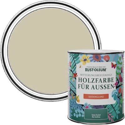 Rust-Oleum Holzfarbe Für Aussen, Wetterschutz, Seidenglanz, 750 ml, Silberner Salbei Rust-Oleum Holzfarbe Für Aussen, Wetterschutz, Seidenglanz, 750 ml, Silberner Salbei