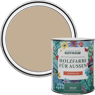 Rust-Oleum Holzfarbe Für Aussen, Wetterschutz, Seidenglanz, 750 ml, Gesalzenes Karamell Rust-Oleum Holzfarbe Für Aussen, Wetterschutz, Seidenglanz, 750 ml, Gesalzenes Karamell