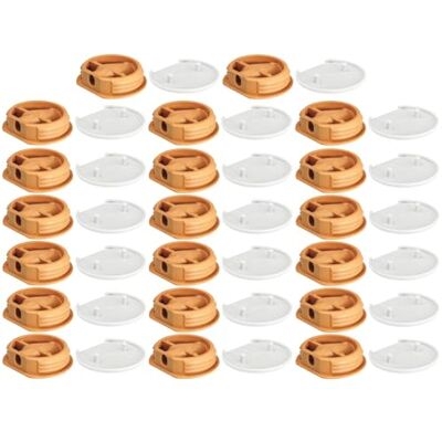 cyclingcolors 20x Caravan Möbelverbinder für leichte Möbel-Verbindungen Ø 26mm Ideal für Wohnmobile Boote, weiße Kappe cyclingcolors 20x Caravan Möbelverbinder für leichte Möbel-Verbindungen Ø 26mm Ideal für Wohnmobile Boote, weiße Kappe