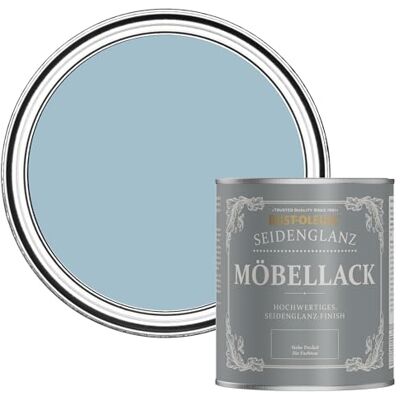 Rust-Oleum blau Möbelfarbe mit Seidenglanz-Finish, geruchsarm und wasserbasiert für Innenholz Porzelanblau 750ML Rust-Oleum blau Möbelfarbe mit Seidenglanz-Finish, geruchsarm und wasserbasiert für Innenholz Porzelanblau 750ML