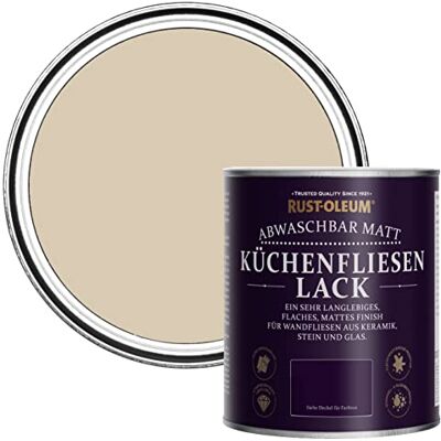 Rust-Oleum abwaschbare Küchenfliesenlack in hellbraun mit Matt Finish Warmer Ton 750ML Rust-Oleum abwaschbare Küchenfliesenlack in hellbraun mit Matt Finish Warmer Ton 750ML