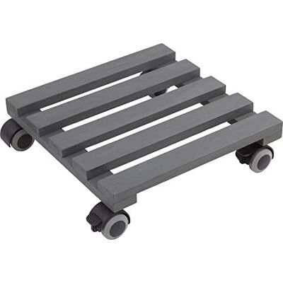 Metafranc Pflanzenroller 300 x 300 mm 60 kg Tragkraft Kiefer-Platte Grau TPE-Rollen mit 2 Feststellern / Indoorroller / Blumenroller / Transporthilfe für Pflanzen / 825260 grau (glatt) Metafranc Pflanzenroller 300 x 300 mm 60 kg Tragkraft Kiefer-Platte Grau TPE-Rollen mit 2 Feststellern / Indoorroller / Blumenroller / Transporthilfe für Pflanzen / 825260 grau (glatt)