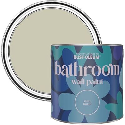 Rust-Oleum hellgrau feuchtigkeitsresistente Badezimmerwandfarbe Matt Finish Dämmerung 2,5 litres Rust-Oleum hellgrau feuchtigkeitsresistente Badezimmerwandfarbe Matt Finish Dämmerung 2,5 litres