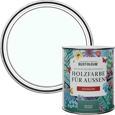 Rust-Oleum Gartenfarbe, schimmelresistent, hochglanz, 750 ml, Eiskappe Rust-Oleum Gartenfarbe, schimmelresistent, hochglanz, 750 ml, Eiskappe
