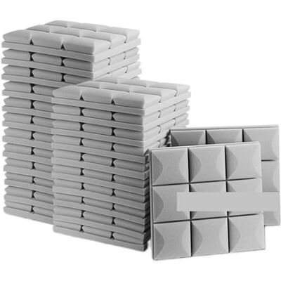 ZythrXLate akustikpaneele 24 Pcs Sound Absorbing Panel Acoustic Soundproofing Foam KTV Wall Panels Absorcion for Door für Wand,Decke,Tür(MGT-Grey,Medium Density) ZythrXLate akustikpaneele 24 Pcs Sound Absorbing Panel Acoustic Soundproofing Foam KTV Wall Panels Absorcion for Door für Wand,Decke,Tür(MGT-Grey,Medium Density)