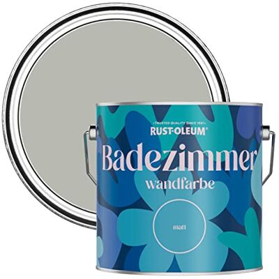 Rust-Oleum grau feuchtigkeitsresistente Badezimmerwandfarbe Matt Finish Grauer Baum 2,5 litres Rust-Oleum grau feuchtigkeitsresistente Badezimmerwandfarbe Matt Finish Grauer Baum 2,5 litres