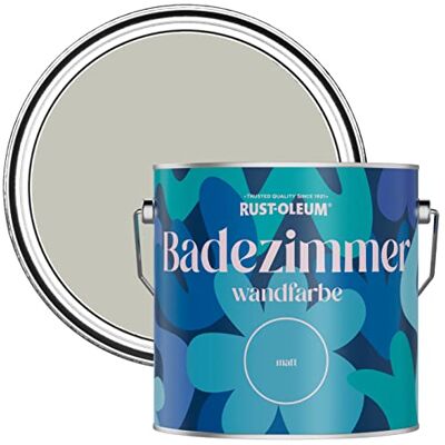 Rust-Oleum grau feuchtigkeitsresistente Badezimmerwandfarbe Matt Finish Nebel 2,5 litres Rust-Oleum grau feuchtigkeitsresistente Badezimmerwandfarbe Matt Finish Nebel 2,5 litres