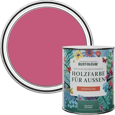 Rust-Oleum Holzfarbe Für Aussen, Wetterschutz, Seidenglanz, 750 ml, Himbeere Rust-Oleum Holzfarbe Für Aussen, Wetterschutz, Seidenglanz, 750 ml, Himbeere