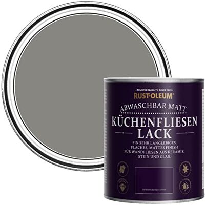 Rust-Oleum abwaschbare Küchenfliesenlack in grau mit Matt Finish Beton Grau 750ML Rust-Oleum abwaschbare Küchenfliesenlack in grau mit Matt Finish Beton Grau 750ML