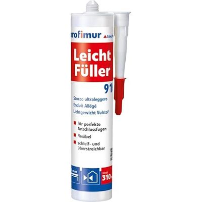 Baufan Profimur Leichtfüller 310 ml besonders standfest Auftragsstärke bis 15 mm ohne Rissbildung schleifbar flexibel innen und außen schnell überstreichbar Baufan Profimur Leichtfüller 310 ml besonders standfest Auftragsstärke bis 15 mm ohne Rissbildung schleifbar flexibel innen und außen schnell überstreichbar