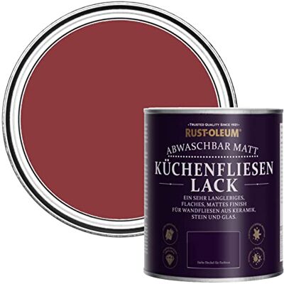 Rust-Oleum abwaschbare Küchenfliesenlack in rot mit Matt Finish Bordeaux 750ML Rust-Oleum abwaschbare Küchenfliesenlack in rot mit Matt Finish Bordeaux 750ML