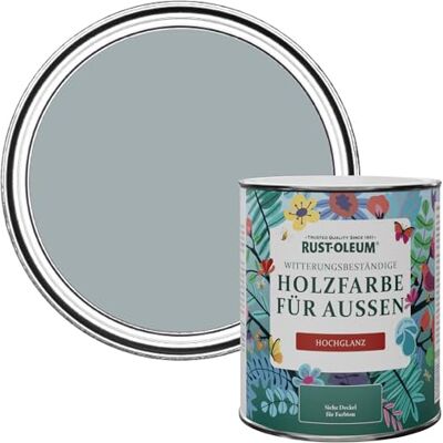 Rust-Oleum Gartenfarbe, schimmelresistent, hochglanz, 750 ml, Marinegrau Rust-Oleum Gartenfarbe, schimmelresistent, hochglanz, 750 ml, Marinegrau