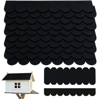 Cryptisg 22 Stück Dachpappe Selbstklebend für Vogelhaus,Dachpappe Schindeln Dachpappe Selbstklebend, Dachschindeln in Schwarz (30x5cm & 30x11cm), Wasserdicht für Nistkasten, Vogelhaus, Kaninchenstall Cryptisg 22 Stück Dachpappe Selbstklebend für Vogelhaus,Dachpappe Schindeln Dachpappe Selbstklebend, Dachschindeln in Schwarz (30x5cm & 30x11cm), Wasserdicht für Nistkasten, Vogelhaus, Kaninchenstall