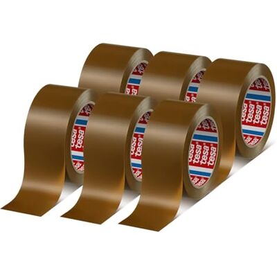 tesa pack 4124 PVC/NR Paketklebeband 66 m x 50 mm braun 6 Rollen Premium Packband für mittelschwere bis schwere Pakete reißfestes Klebeband für geräuscharmes Abrollen tesa pack 4124 PVC/NR Paketklebeband 66 m x 50 mm braun 6 Rollen Premium Packband für mittelschwere bis schwere Pakete reißfestes Klebeband für geräuscharmes Abrollen