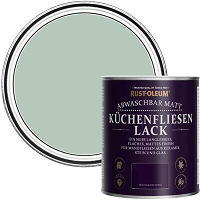 Rust-Oleum abwaschbare Küchenfliesenlack in hellgrün mit Matt Finish Pastellgrün 750ML Rust-Oleum abwaschbare Küchenfliesenlack in hellgrün mit Matt Finish Pastellgrün 750ML