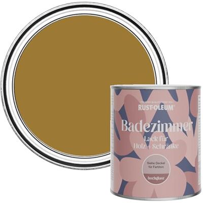 Rust-Oleum feuchtigkeitsresistente braun Badezimmerholz- und Schrankfarbe in Hochglanz Finish Senfbraun 750ML Rust-Oleum feuchtigkeitsresistente braun Badezimmerholz- und Schrankfarbe in Hochglanz Finish Senfbraun 750ML