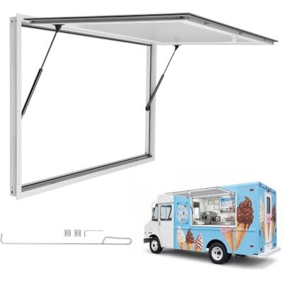 VEVOR Verkaufsfenster 1220 x 915 x 80 mm Konzessionsfenster Servicefenster Ideal für Imbisswagen und Verkaufsstände, bis 85° Aufklappbar, Aluminiumlegierungsrahmen, mit Verkaufsklappe und Regenschutz VEVOR Verkaufsfenster 1220 x 915 x 80 mm Konzessionsfenster Servicefenster Ideal für Imbisswagen und Verkaufsstände, bis 85° Aufklappbar, Aluminiumlegierungsrahmen, mit Verkaufsklappe und Regenschutz