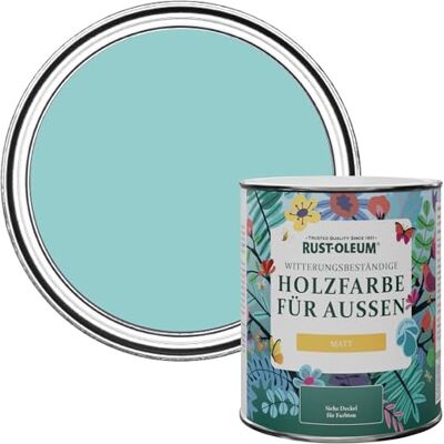 Rust-Oleum Holzfarbe Für Aussen, Wetterschutz, Matt, 750 ml, Grünblau Rust-Oleum Holzfarbe Für Aussen, Wetterschutz, Matt, 750 ml, Grünblau