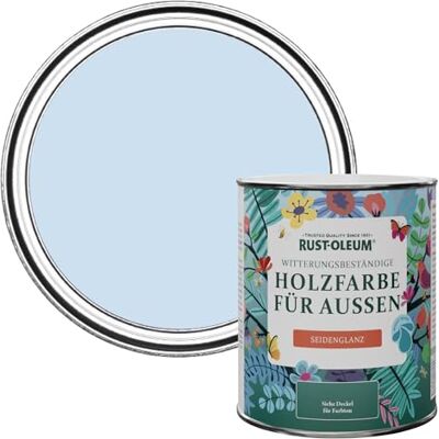 Rust-Oleum Holzfarbe Für Aussen, Wetterschutz, Seidenglanz, 750 ml, Taubenblau Rust-Oleum Holzfarbe Für Aussen, Wetterschutz, Seidenglanz, 750 ml, Taubenblau