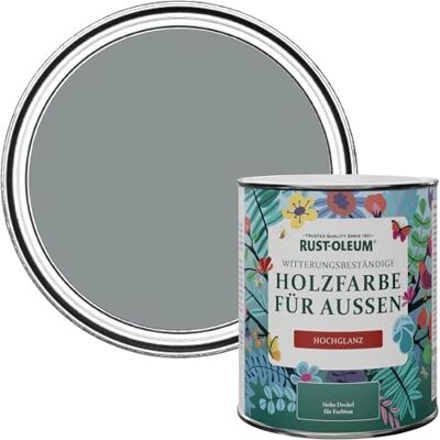 Rust-Oleum Gartenfarbe, schimmelresistent, hochglanz, 750 ml, Blaugrau Rust-Oleum Gartenfarbe, schimmelresistent, hochglanz, 750 ml, Blaugrau